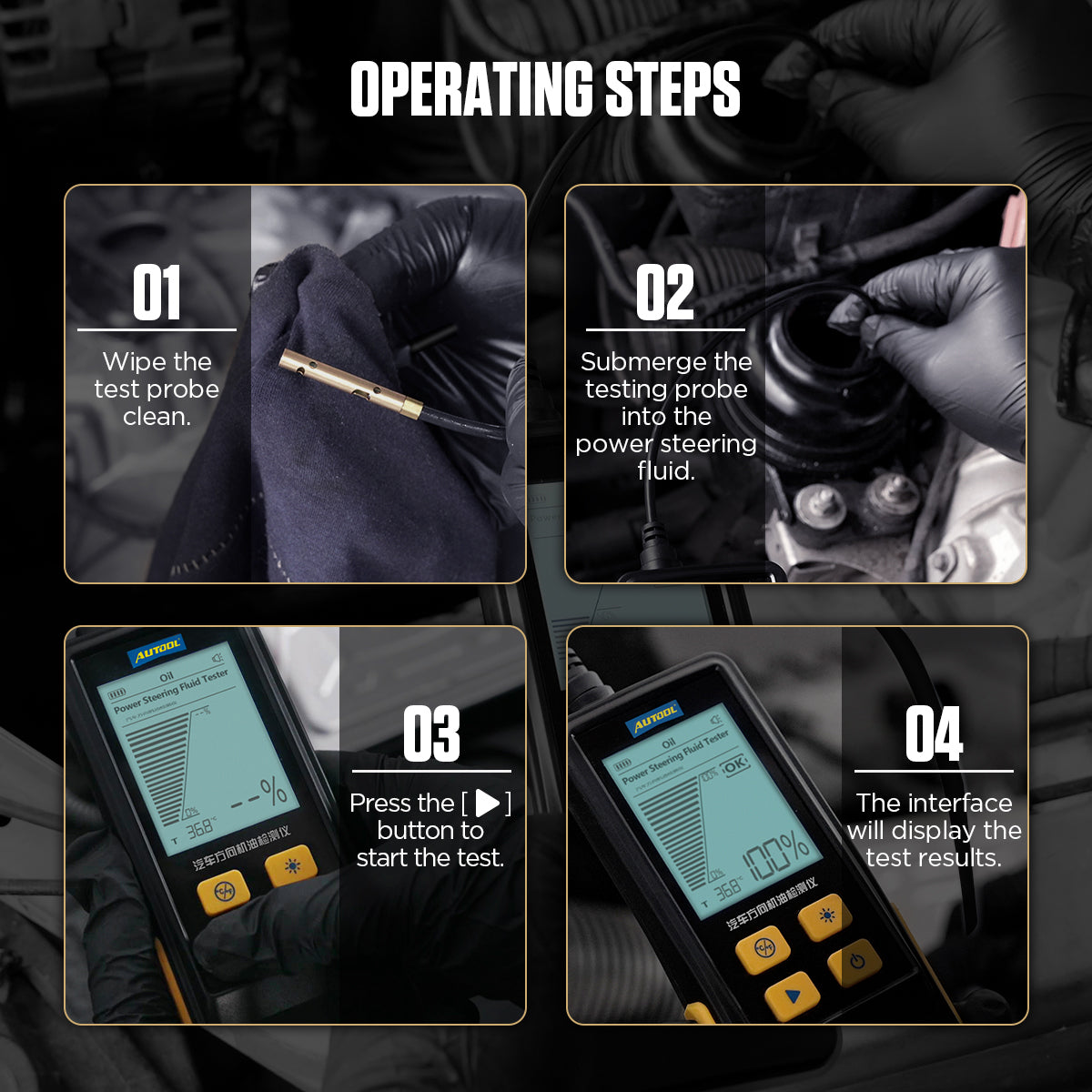 AUTOOL AS507 Power Steering Fluid Tester – Szervokormány Olajminőség Mérő