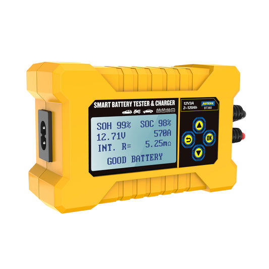 AUTOOL BT380 – 12V Autós Akkumulátor Teszter és Töltő Eszköz