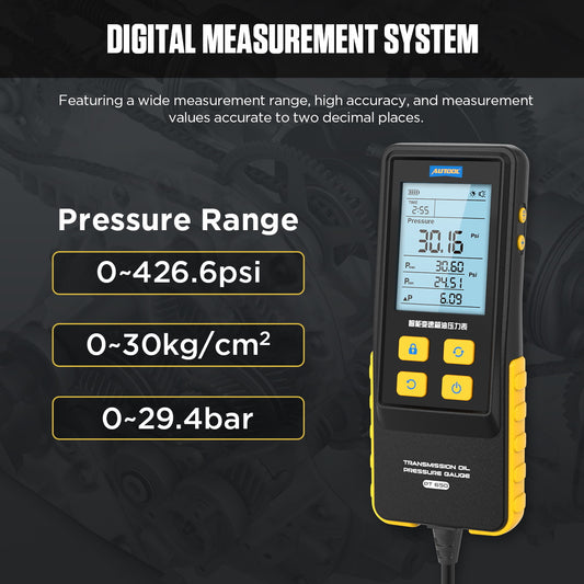 AUTOOL PT650 váltóolaj-nyomásmérő | ATF, digitális, 0–426.6 PSI