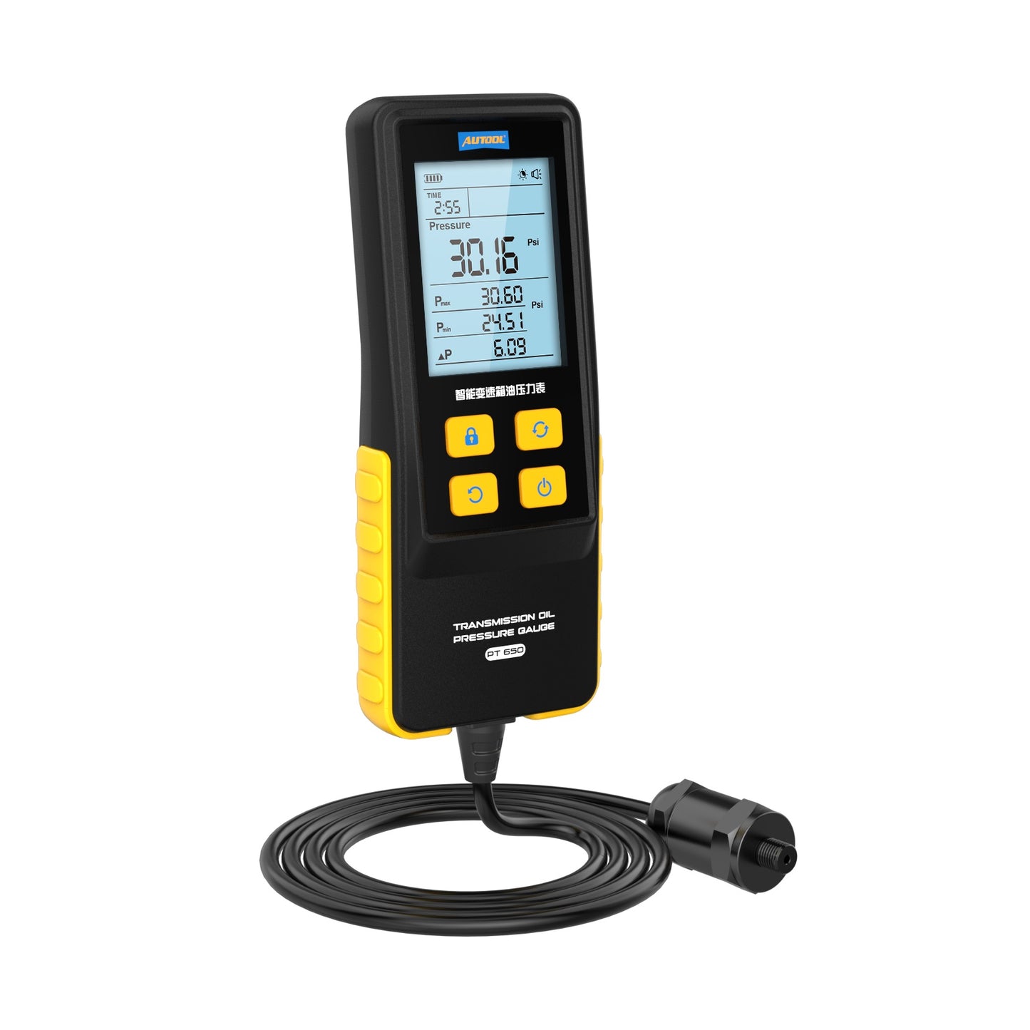 AUTOOL PT650 váltóolaj-nyomásmérő | ATF, digitális, 0–426.6 PSI