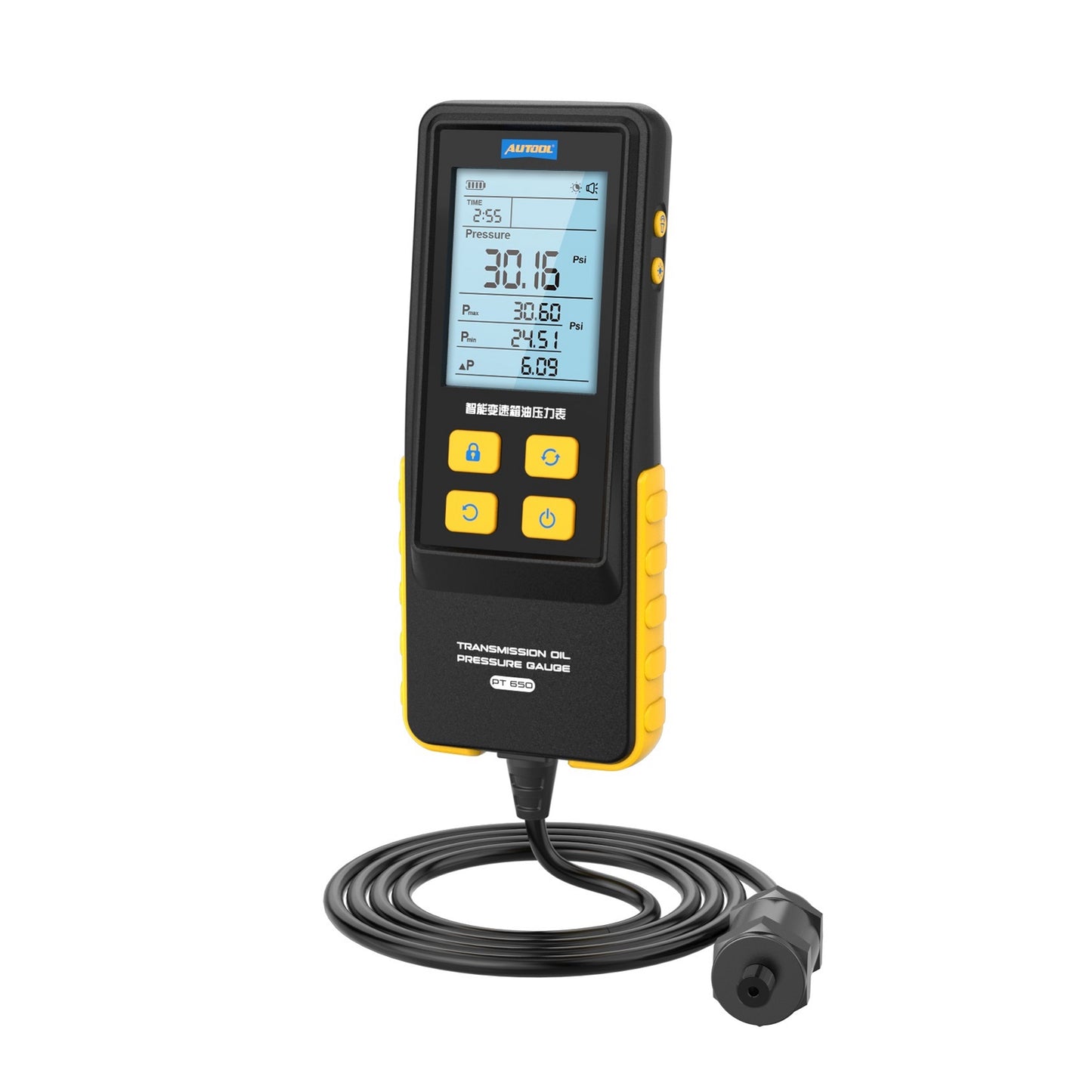 AUTOOL PT650 váltóolaj-nyomásmérő | ATF, digitális, 0–426.6 PSI