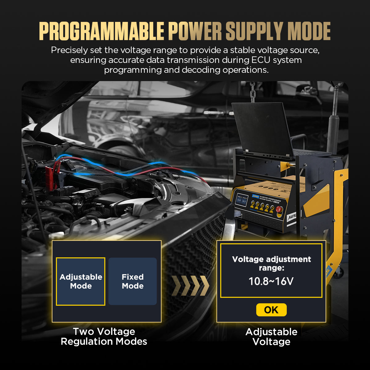 AUTOOL EM365 – 150A ECU Programozó Tápegység és Gyors Akkumulátortöltő