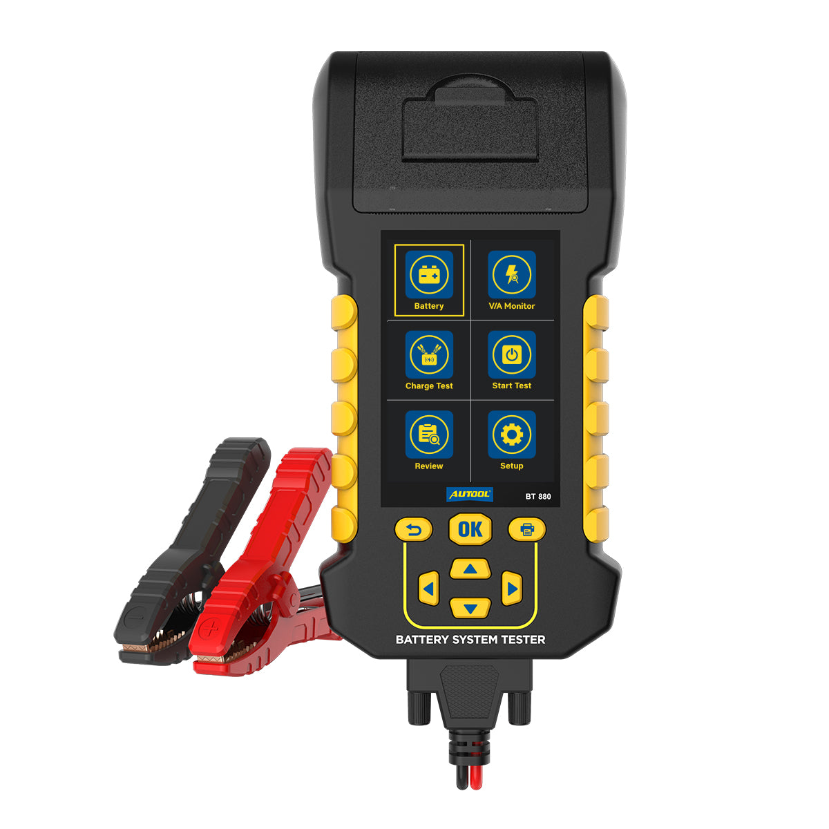 AUTOOL BT880 akkumulátor teszter – nyomtató & szivárgásmérés