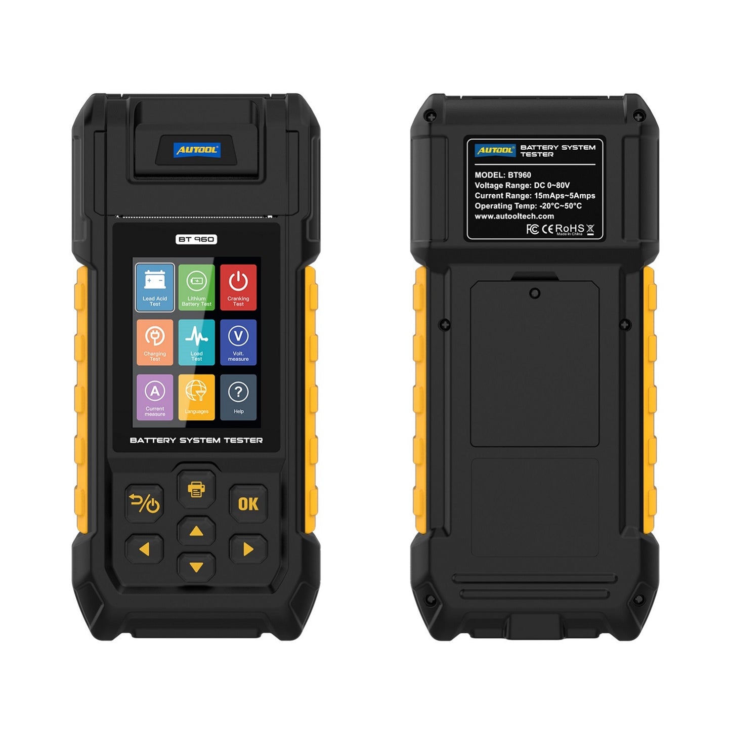 AUTOOL BT960 akkumulátor teszter – lítium akku teszt & szivárgásfigyelés