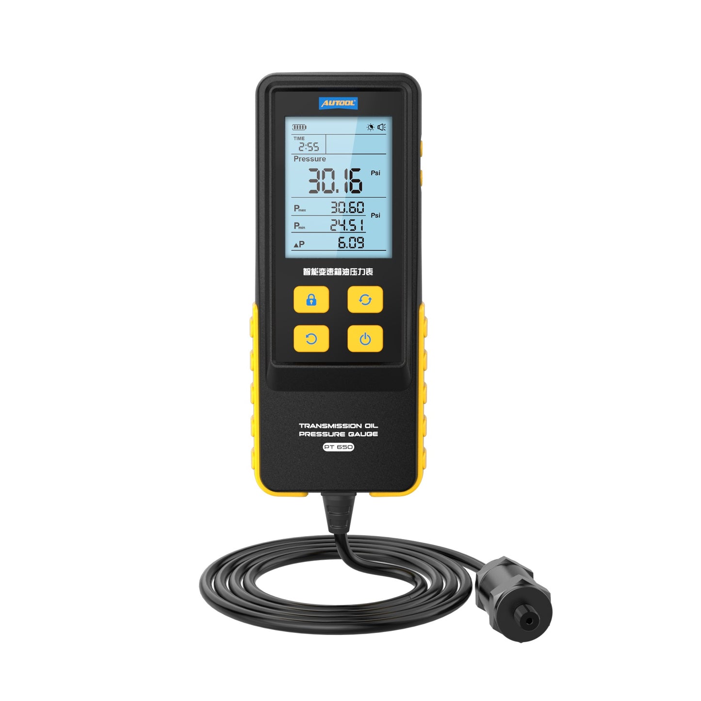 AUTOOL PT650 váltóolaj-nyomásmérő | ATF, digitális, 0–426.6 PSI