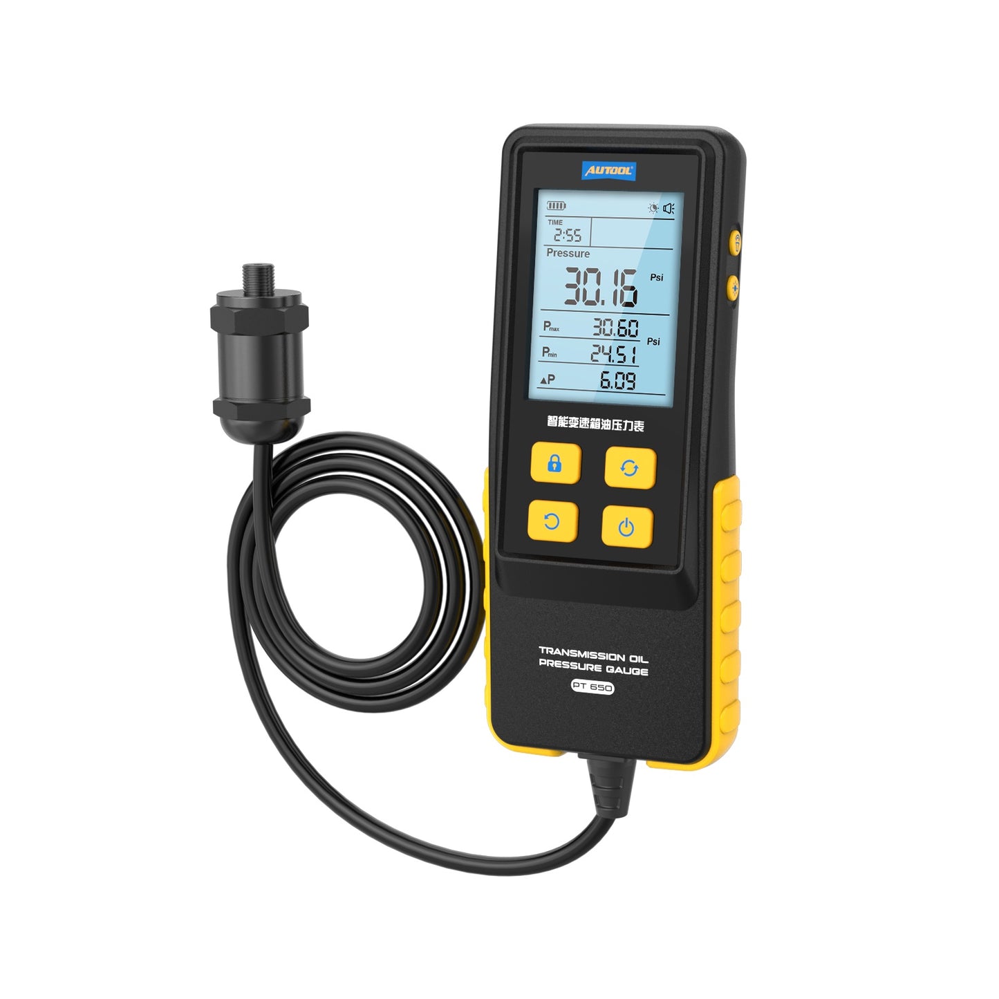 AUTOOL PT650 váltóolaj-nyomásmérő | ATF, digitális, 0–426.6 PSI