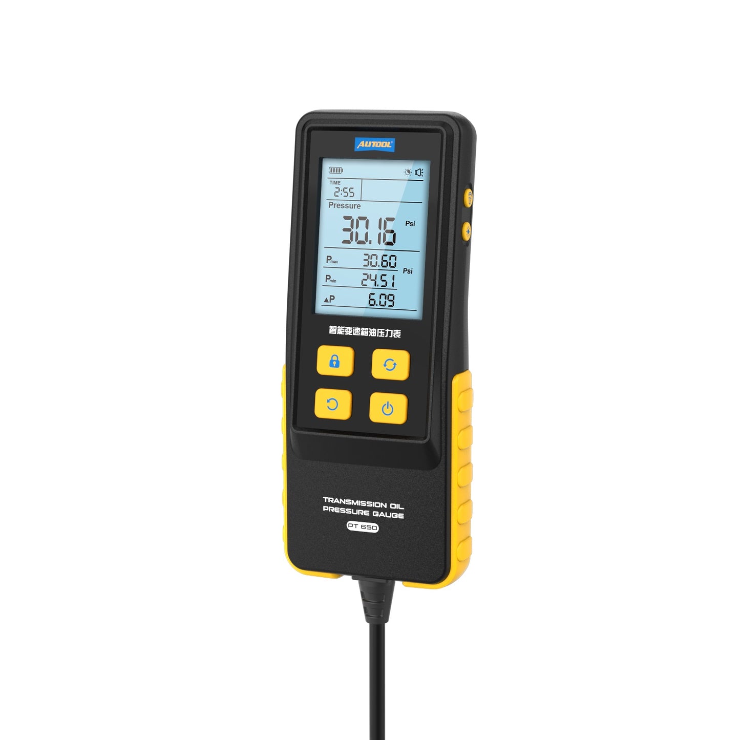 AUTOOL PT650 váltóolaj-nyomásmérő | ATF, digitális, 0–426.6 PSI
