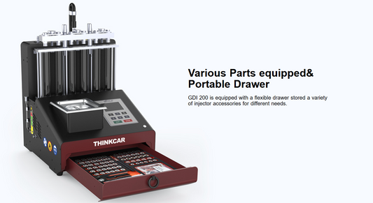Thinkcar GDI 200 – Professzionális ultrahangos injektor tesztelő és tisztító (6 henger, GDI & Piezo támogatással)