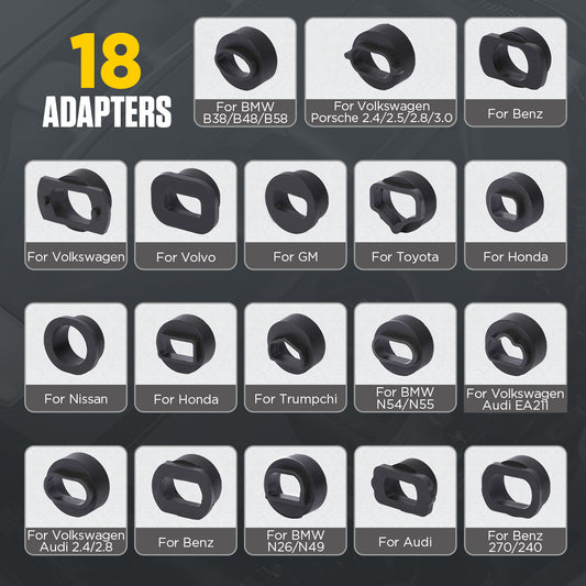 18 darabos adapter készlet AUTOOL HTS558 dióhéj-szóróhoz
