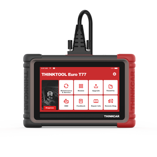 THINKCAR THINKTOOL T77 – 7” Plug&Play OBD2 diagnosztikai tablet, 34 szerviz reset, CAN FD és DoIP támogatással