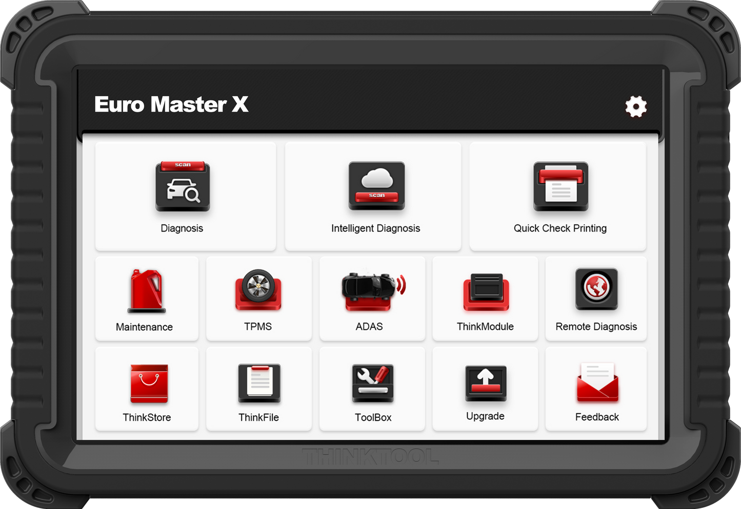 THINKCAR THINKTOOL Euro Master X – 10” professzionális diagnosztikai tablet, J2534, DoIP, CAN FD, opcionális ADAS és HD diagnosztika
