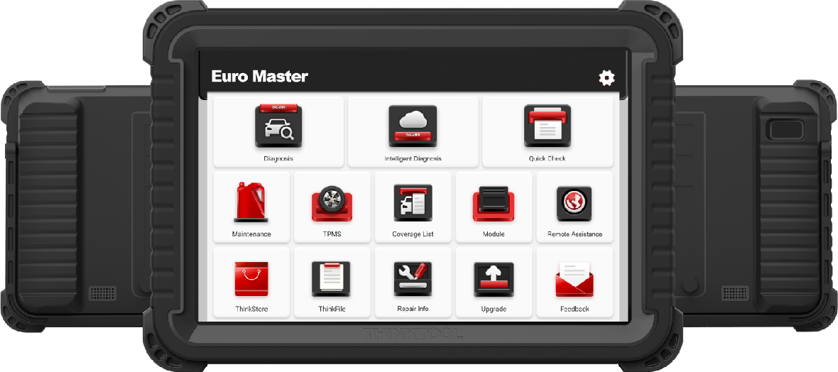 THINKCAR THINKTOOL Euro Master – 10” professzionális autódiagnosztikai tablet, 41 szerviz reset, opcionális ADAS és HD diagnosztika