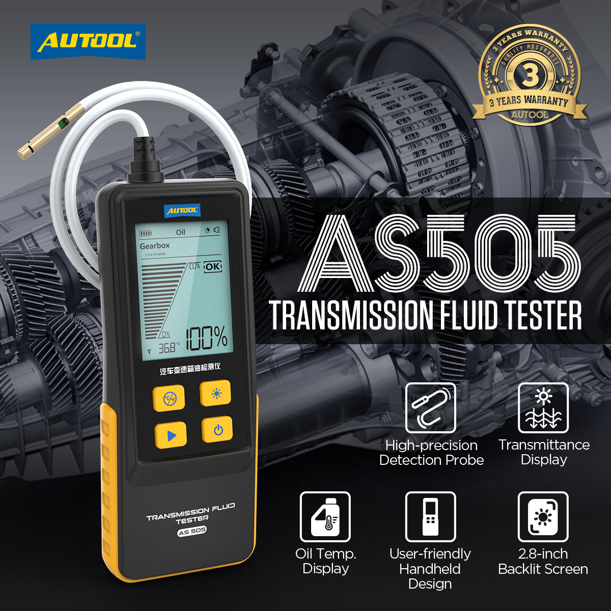 AUTOOL AS505 ATF Transmission Oil Tester – Professzionális Váltóolaj Minőségmérő