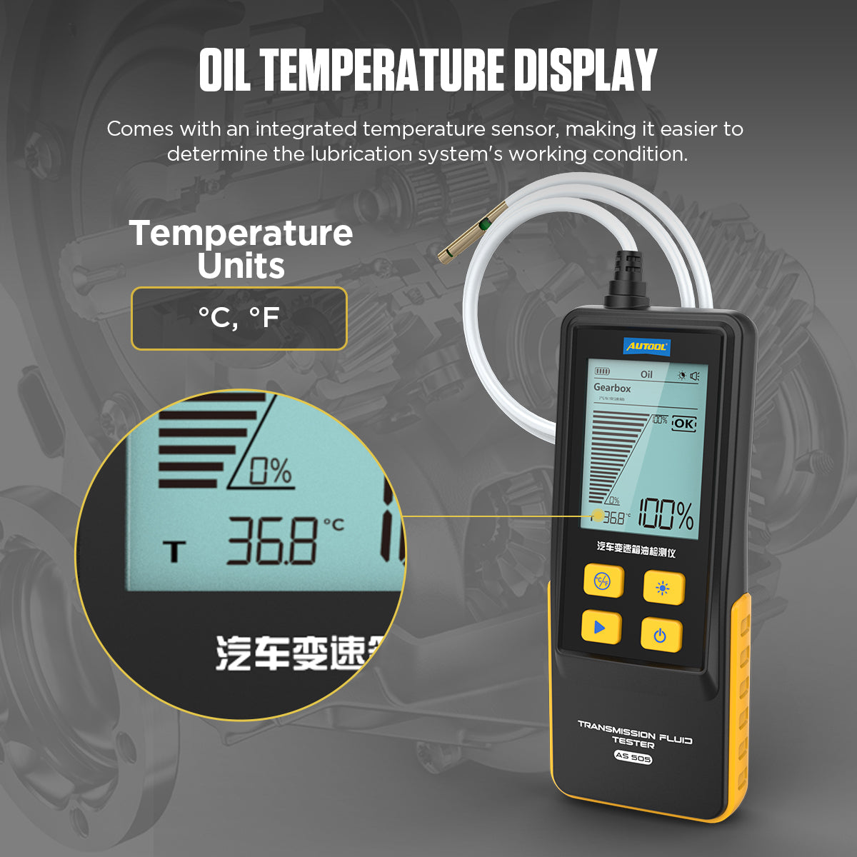 AUTOOL AS505 ATF Transmission Oil Tester – Professzionális Váltóolaj Minőségmérő