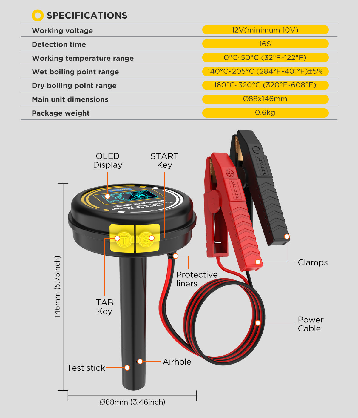 AUTOOL AS506 Brake Fluid Tester – Gyors és pontos fékfolyadék diagnosztika