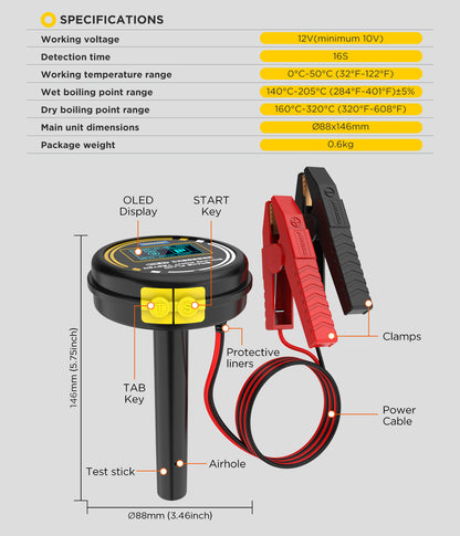 AUTOOL AS506 Brake Fluid Tester – Gyors és pontos fékfolyadék diagnosztika