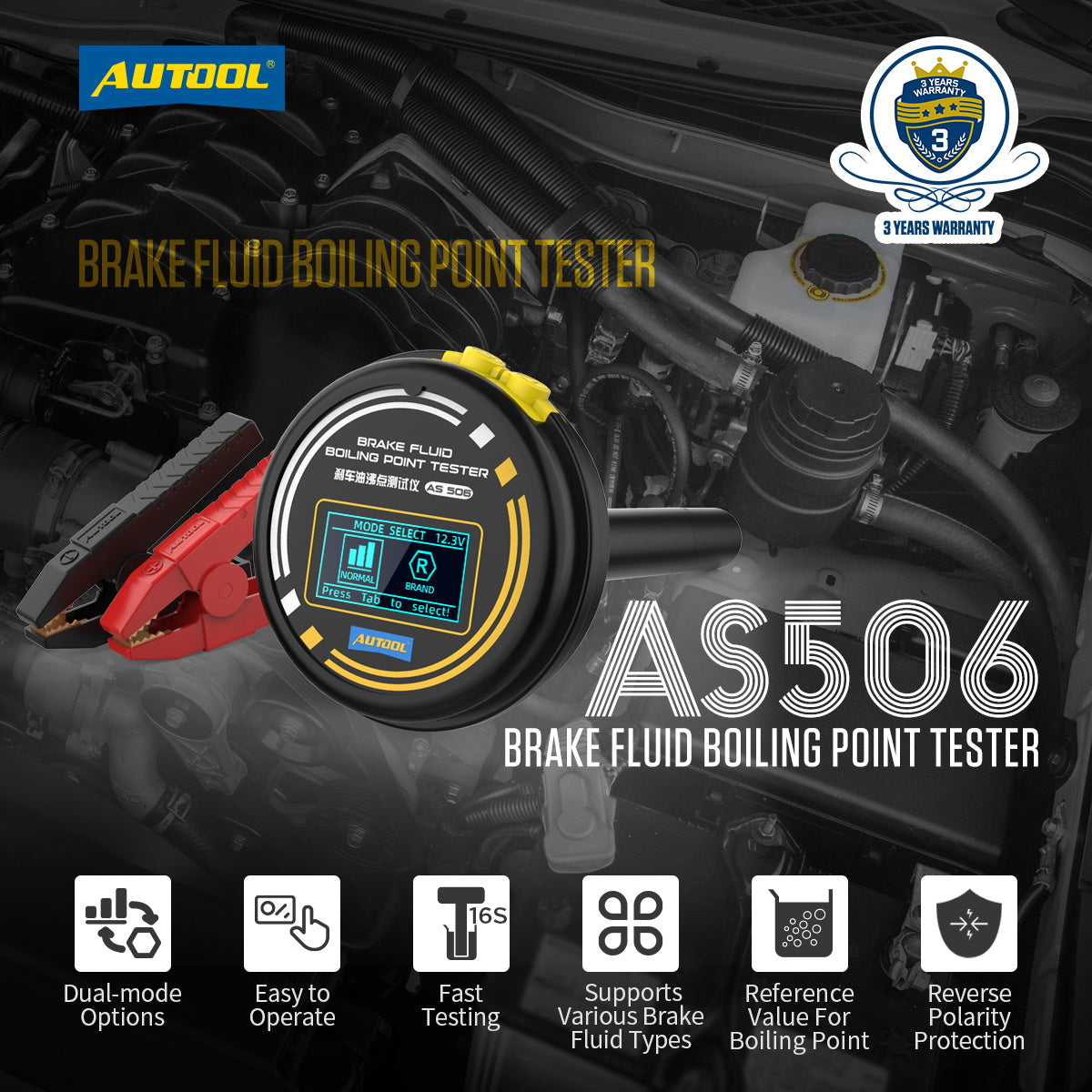 AUTOOL AS506 Brake Fluid Tester – Gyors és pontos fékfolyadék diagnosztika