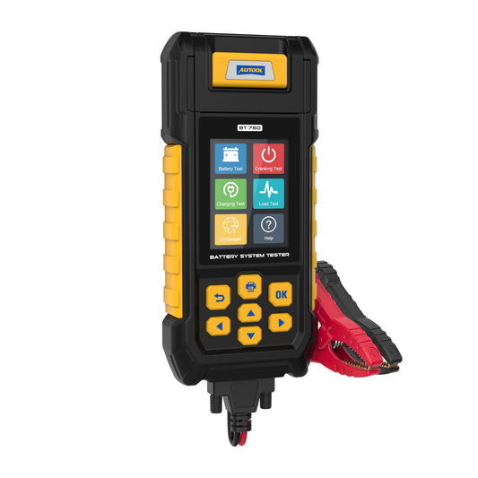 AUTOOL BT760 – 12V/24V Akkumulátor Terheléses Teszter Nyomtatóval és Színes Kijelzővel