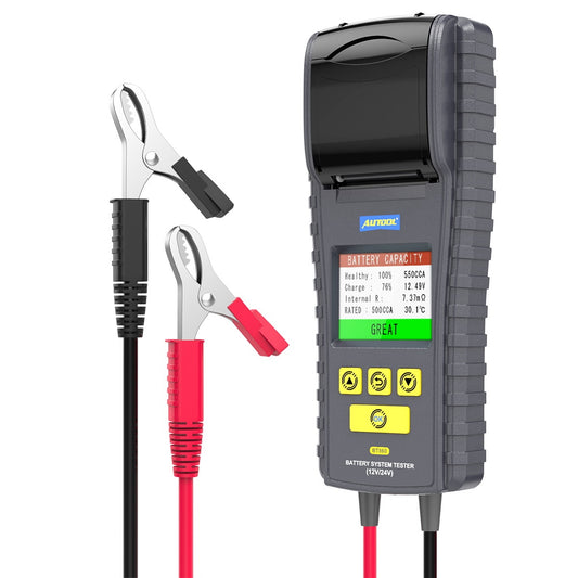 AUTOOL BT860 – 12V/24V Akkumulátor Teszter Hőmérséklet-figyeléssel és Nyomtatóval