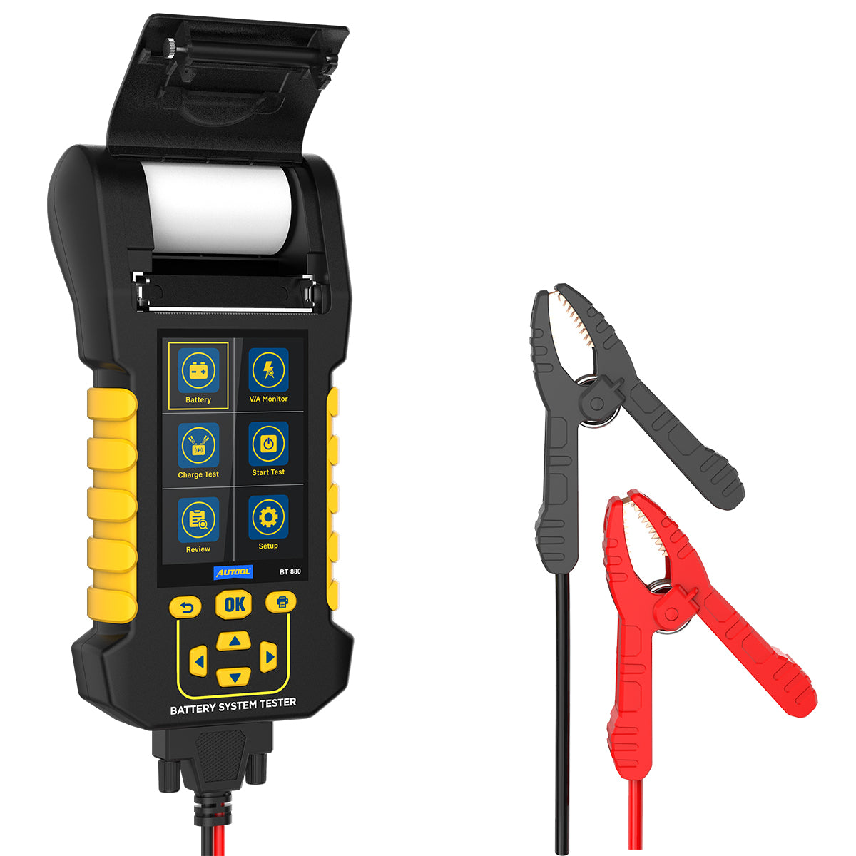 AUTOOL BT880 akkumulátor teszter – nyomtató & szivárgásmérés