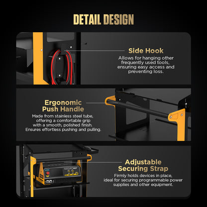 AUTOOL T22- 3X Tier Rolling Tool Cart – Professzionális 3 szintes szerelőszekrény, 300kg teherbírás