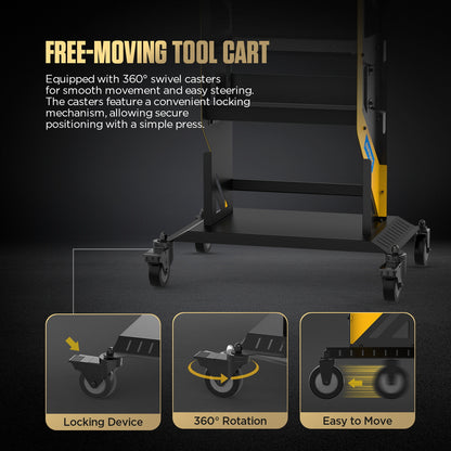 AUTOOL T22- 3X Tier Rolling Tool Cart – Professzionális 3 szintes szerelőszekrény, 300kg teherbírás