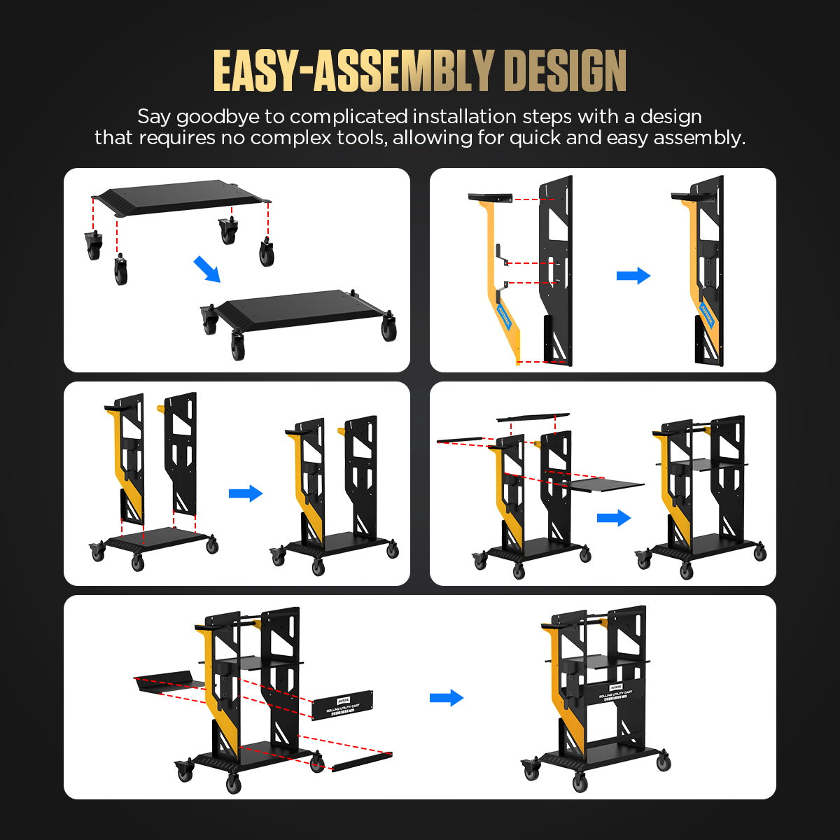 AUTOOL T22- 3X Tier Rolling Tool Cart – Professzionális 3 szintes szerelőszekrény, 300kg teherbírás