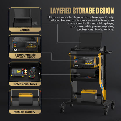 AUTOOL T22- 3X Tier Rolling Tool Cart – Professzionális 3 szintes szerelőszekrény, 300kg teherbírás