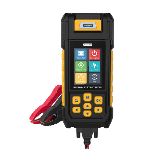 AUTOOL BT760 – 12V/24V Akkumulátor Terheléses Teszter Nyomtatóval és Színes Kijelzővel