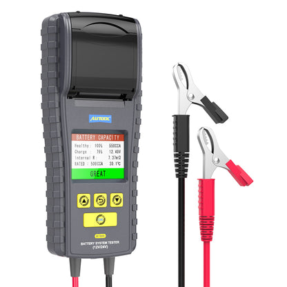 AUTOOL BT860 – 12V/24V Akkumulátor Teszter Hőmérséklet-figyeléssel és Nyomtatóval