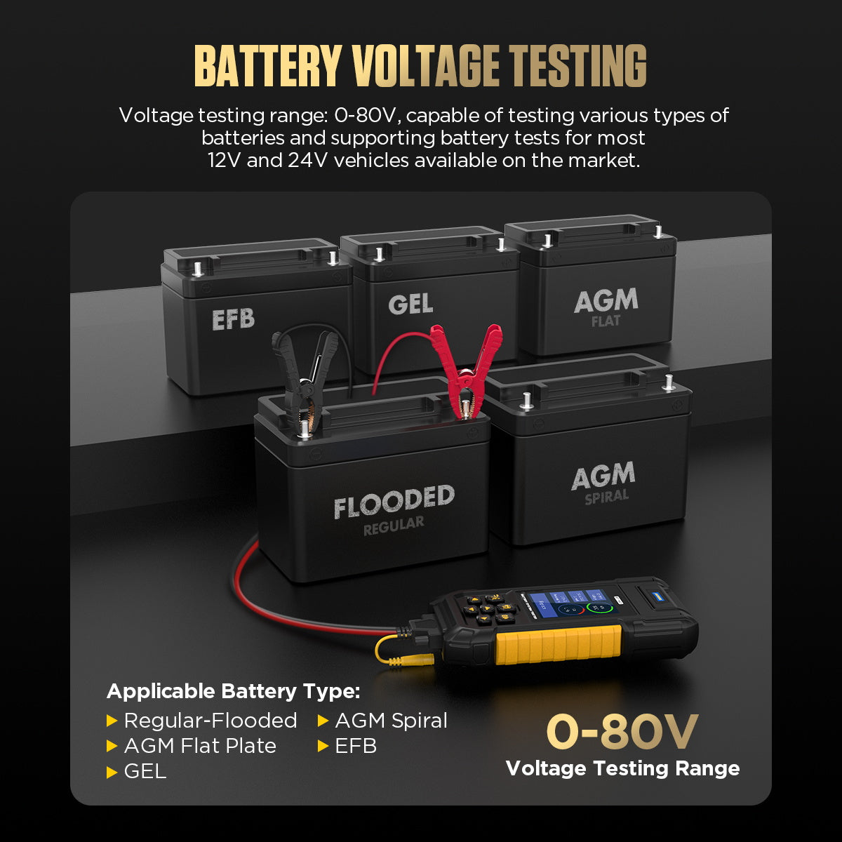 AUTOOL BT960 akkumulátor teszter – lítium akku teszt & szivárgásfigyelés
