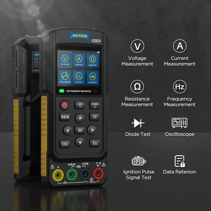 AUTOOL DM301 Diagnosztikai Multiméter – Oszcilloszkóp és True RMS Autóelektronikai Tesztelő