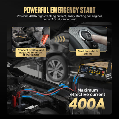 AUTOOL EM365 – 150A ECU Programozó Tápegység és Gyors Akkumulátortöltő