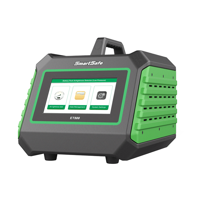 SmartSafe ET500 – EV akkumulátor és hűtőrendszer légzárás-vizsgáló berendezés (Battery Airtightness Detector)