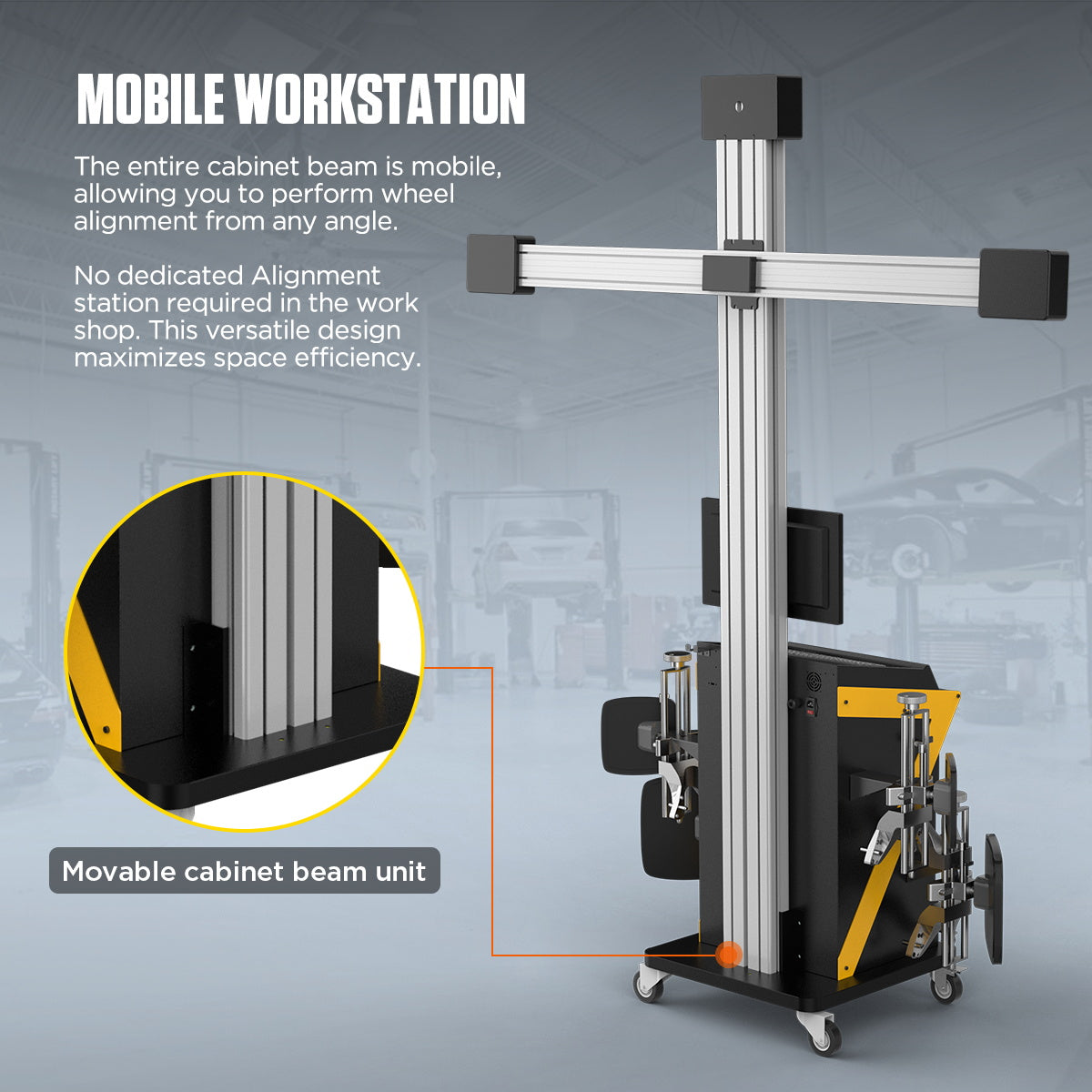 AUTOOL XC508 3D futóműállító gép (3D Wheel Aligner) – Teljesen automata futómű-beállító rendszer