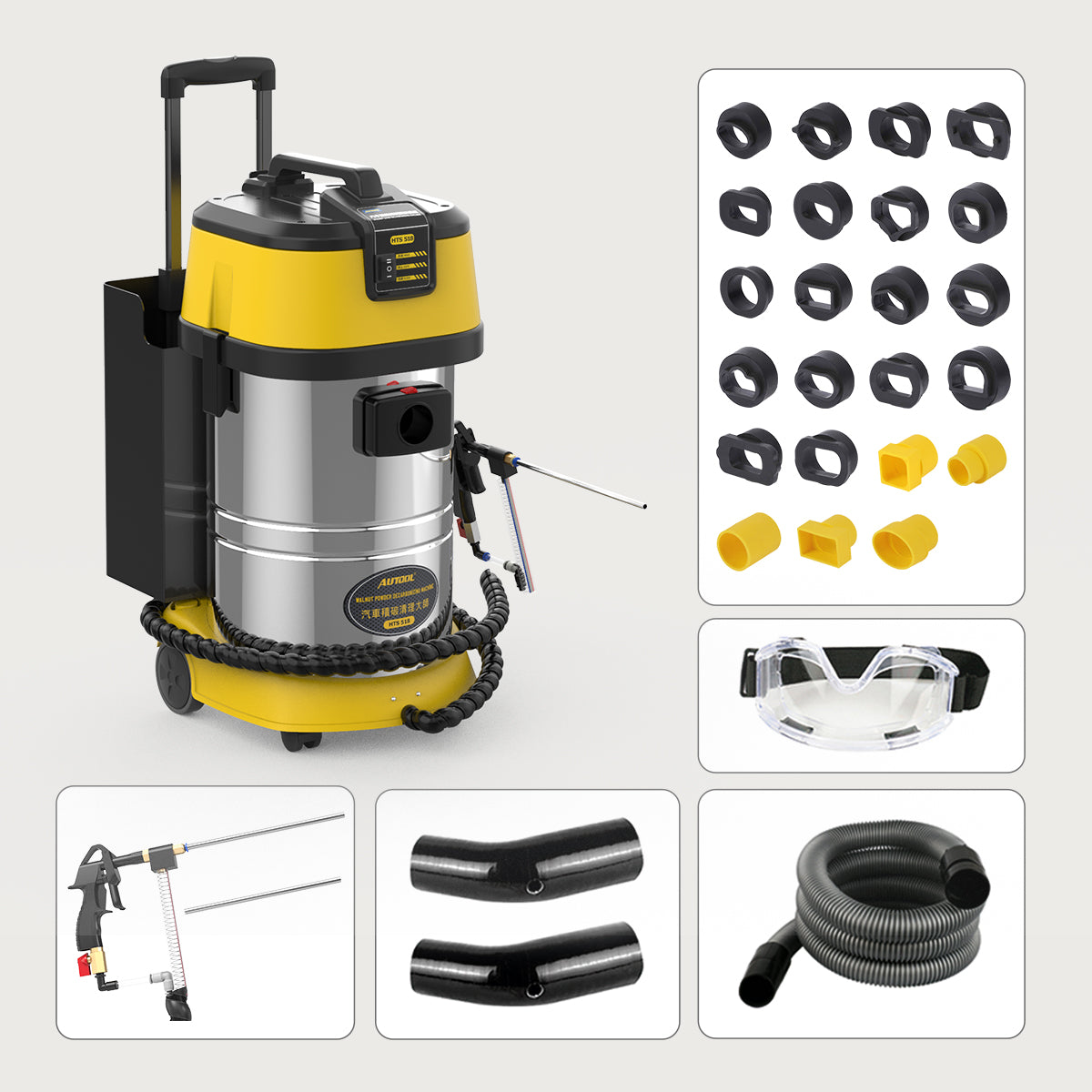 AUTOOL HTS518 dióhéj-szóró – Profi motor tisztító gép
