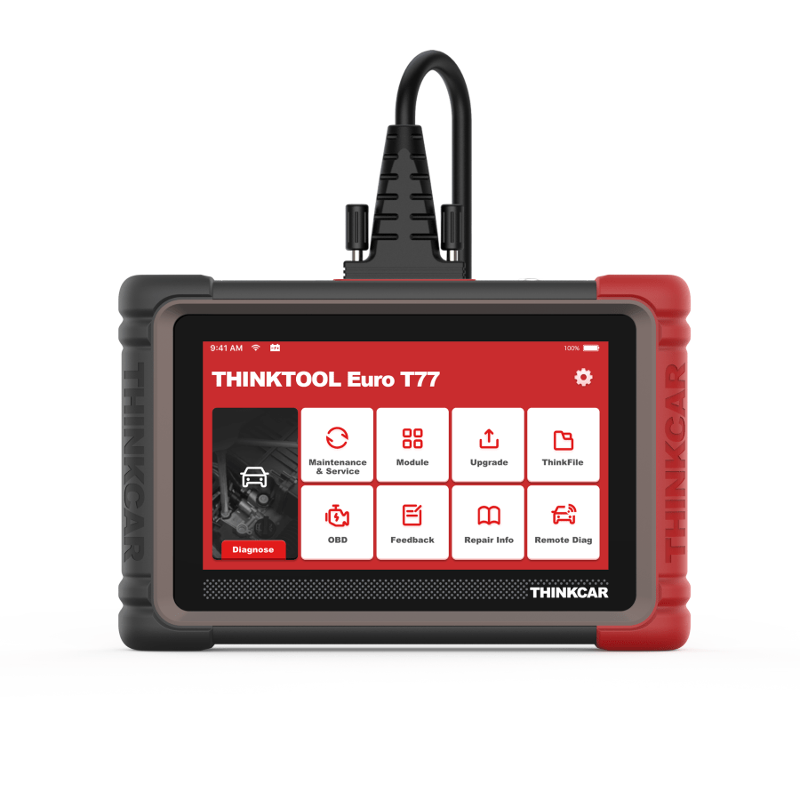 THINKCAR THINKTOOL T77 – 7” Plug&Play OBD2 diagnosztikai tablet, 34 szerviz reset, CAN FD és DoIP támogatással