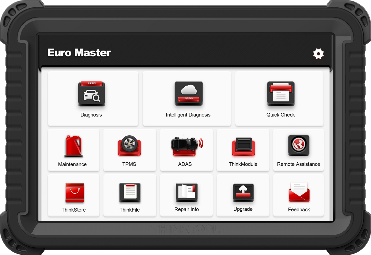 THINKCAR THINKTOOL Euro Master – 10” professzionális autódiagnosztikai tablet, 41 szerviz reset, opcionális ADAS és HD diagnosztika
