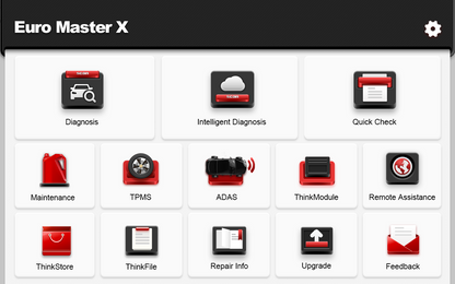 THINKCAR THINKTOOL Euro Master X – 10” professzionális diagnosztikai tablet, J2534, DoIP, CAN FD, opcionális ADAS és HD diagnosztika