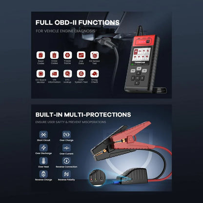 THINKCAR CJS102 Autó Akkumulátor Indító & Hibakód Olvasó – 2000A Jump Starter, 12V Diagnosztikai Eszköz