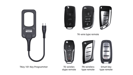 THINKCAR TKey 101 – Univerzális autókulcs programozó készlet 6 db távirányító kulccsal, 8000+ járműmodellhez