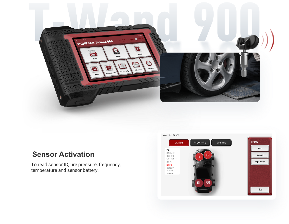 THINKCAR T-Wand 900 – Intelligens TPMS és Teljes Jármű Diagnosztikai Eszköz