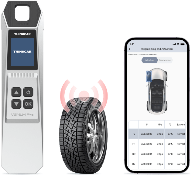 THINKCAR VENU-i Pro – Intelligens TPMS Diagnosztikai Eszköz Mobilalkalmazással