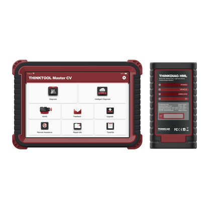 THINKCAR THINKTOOL Euro Master CV – 10” professzionális teherautó diagnosztikai tablet, 190+ márka támogatással, opcionális ADAS és moduláris bővítéssel