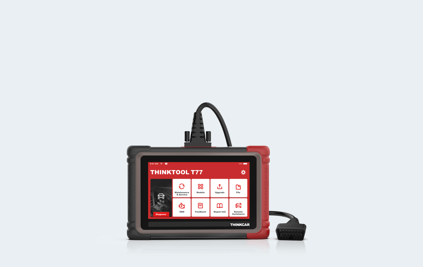 THINKCAR THINKTOOL T77 – 7” Plug&Play OBD2 diagnosztikai tablet, 34 szerviz reset, CAN FD és DoIP támogatással