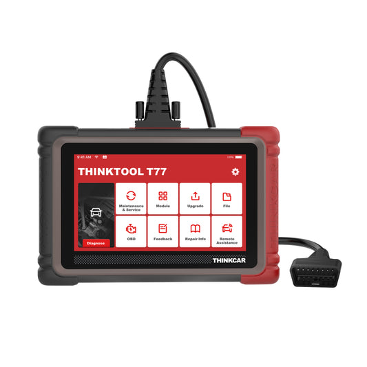 THINKCAR THINKTOOL T77 – 7” Plug&Play OBD2 diagnosztikai tablet, 34 szerviz reset, CAN FD és DoIP támogatással